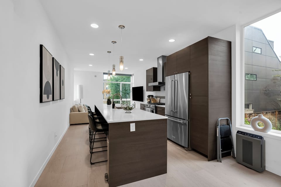 Full sized kitchen island for dining or gatherings