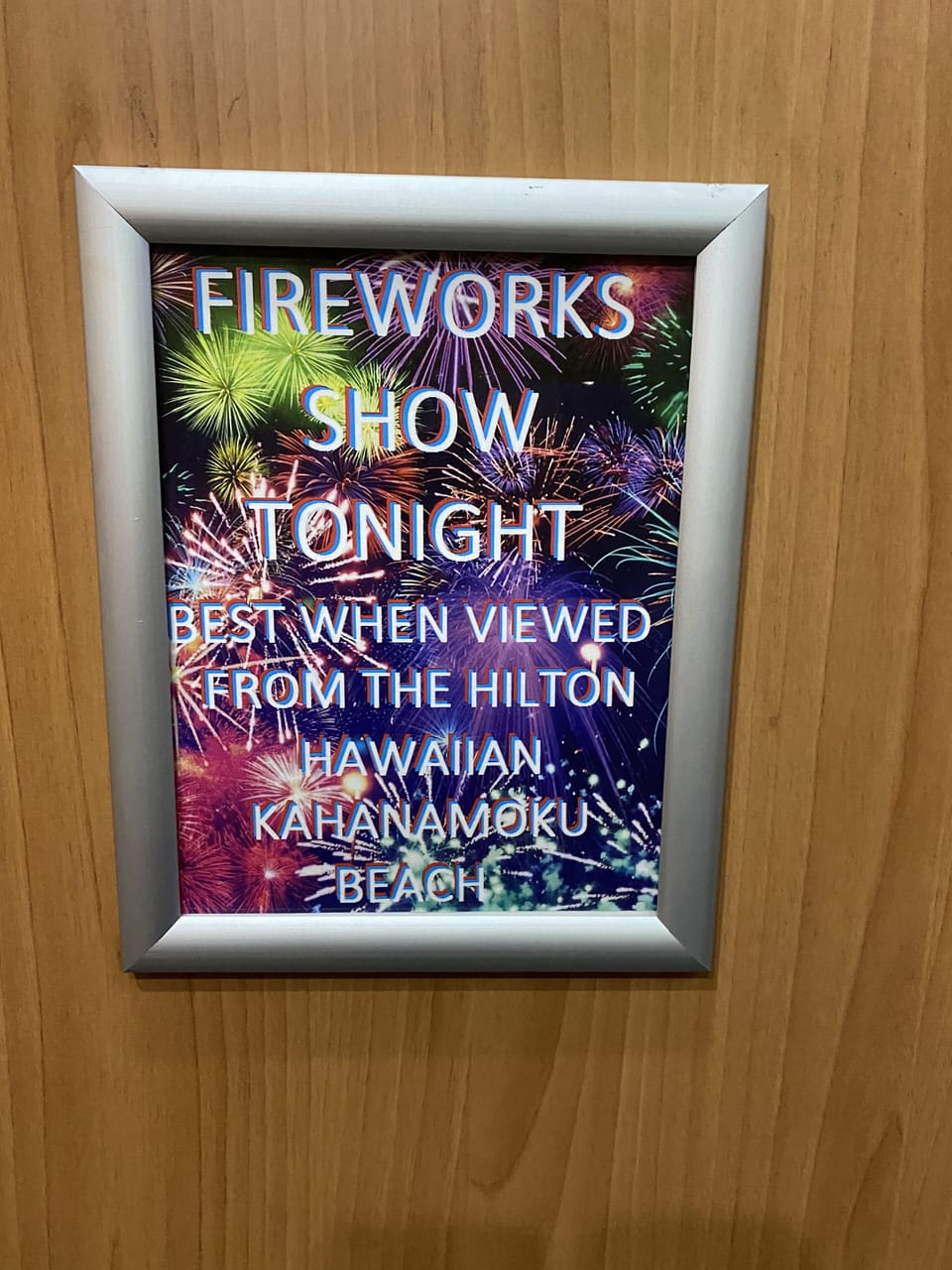 Go see the fireworks show on Friday!