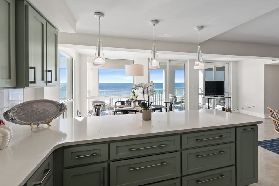 Kitchen with lots of counter.