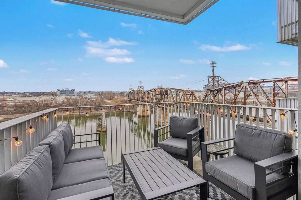 Step out onto the breezy balcony & unwind with gorgeous river views