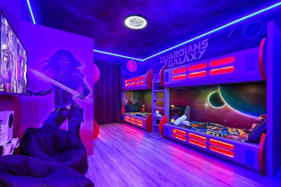 Guardians of the Galaxy themed kid bedroom with exclusive design