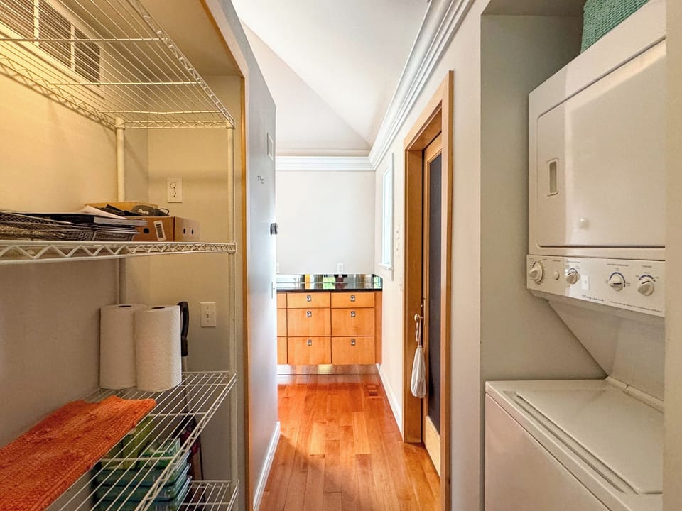 Laundry / Pantry area with extra items that you might need. 
