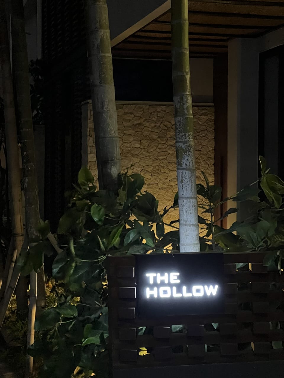 The Hollow at night