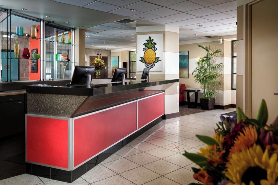 Arrive effortlessly with a welcoming front desk and bright design.
