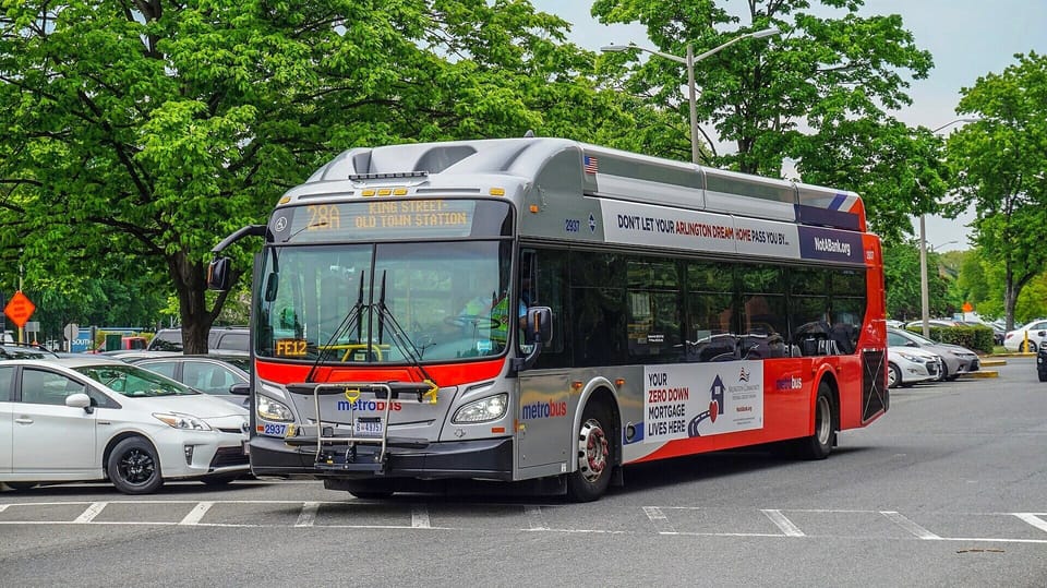 Walking distance to bus station that goes to East Falls Church Metro Station