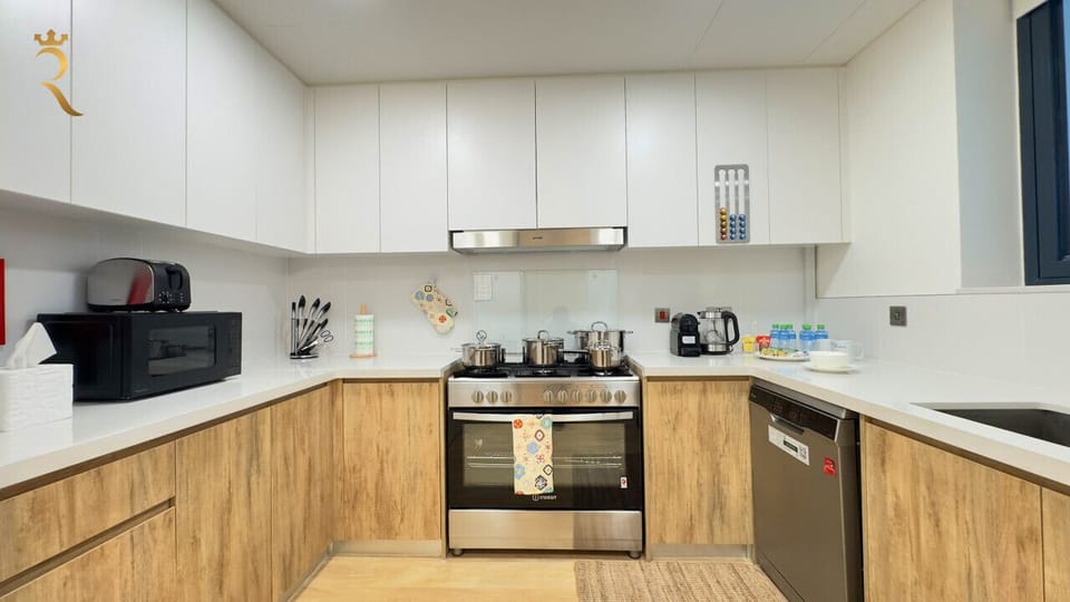 Channel your inner chef in our modern, gourmet kitchen—complete with premium cookware and everything you need to create delicious meals.