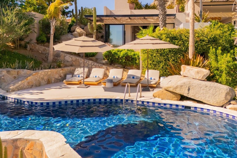 Relaxing by the Main Pool