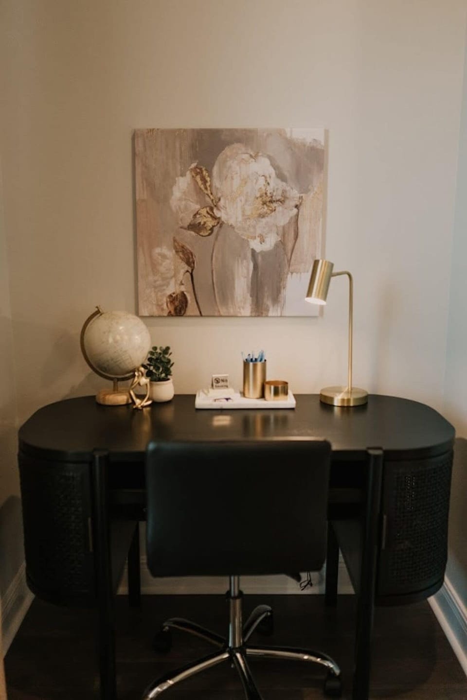 The home seamlessly integrates a private office space with a laptop ready set up. The home offers high speed wireless internet to all devices. 