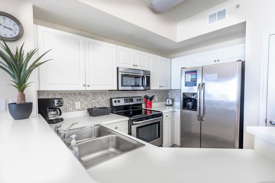 Fully stocked kitchen