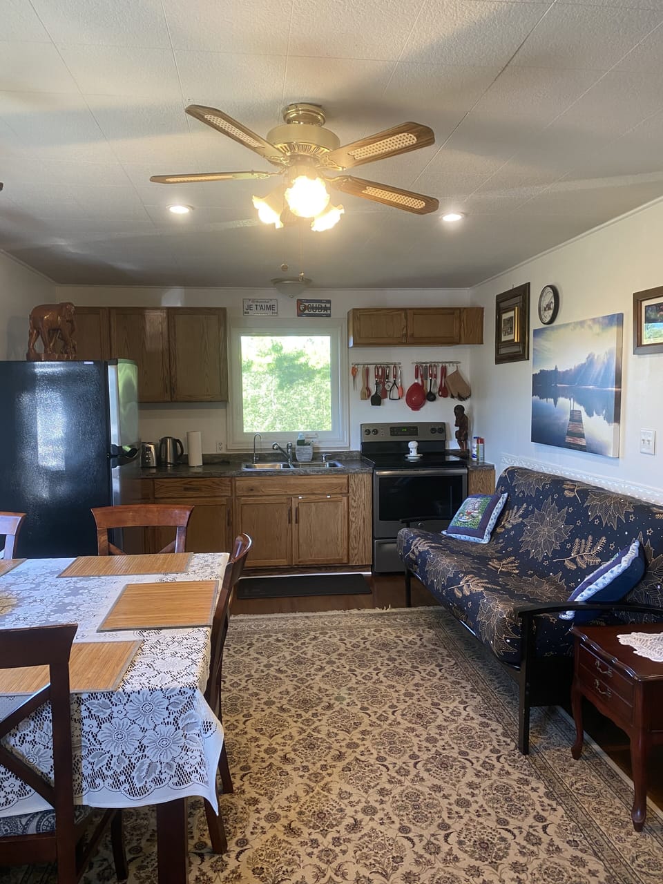 Dining room and kitchen