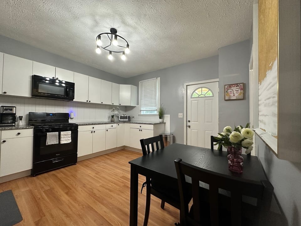 Kitchen, showing door to back porch