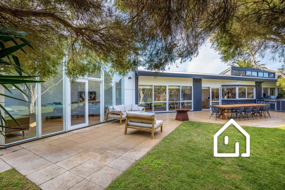 The property is nestled in a serene pet-friendly, fully fenced coastal setting