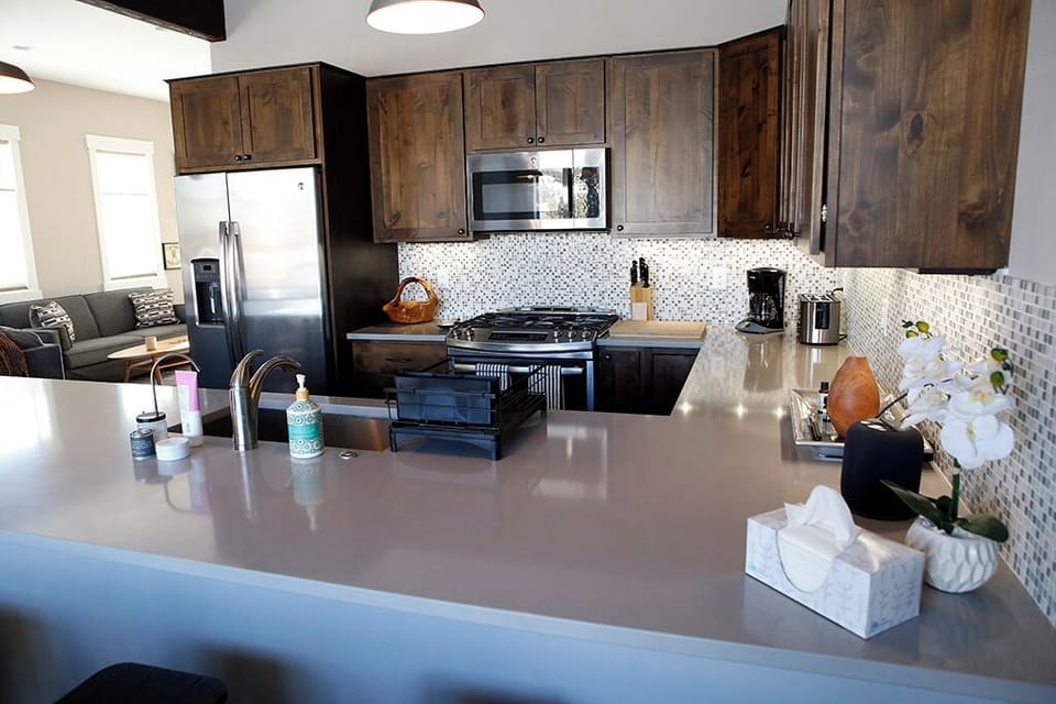 Well-appointed and modern kitchen for cooking and entertaining.