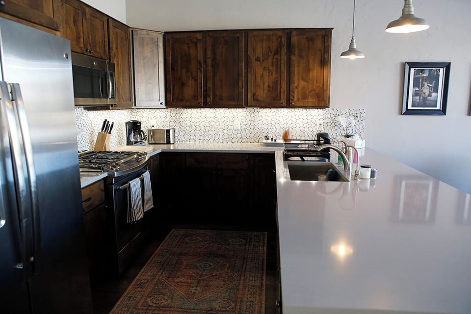 Well-appointed and modern kitchen for cooking and entertaining.