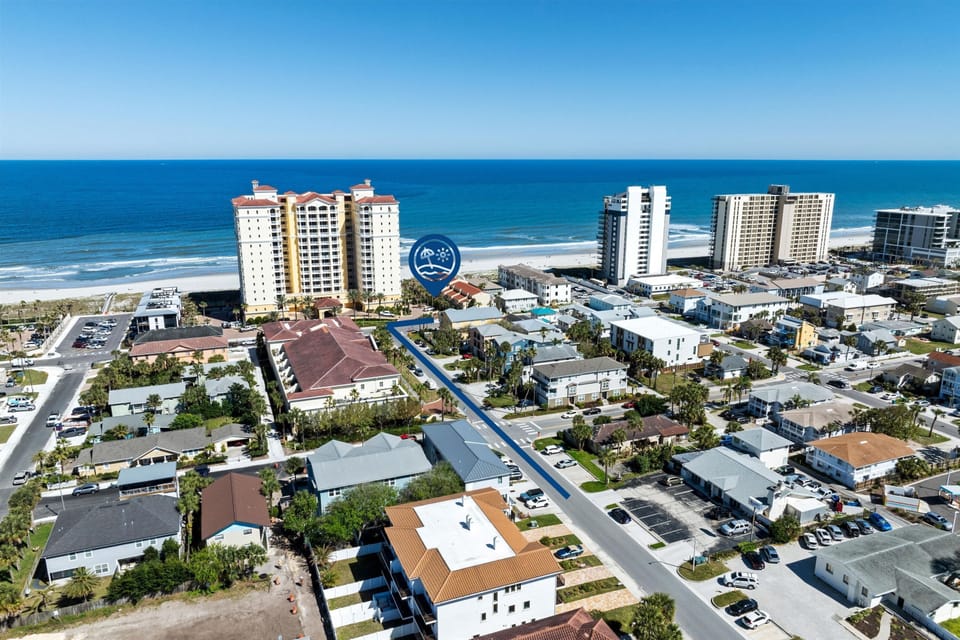 Just one block to miles of sand and surf at Jacksonville Beach
