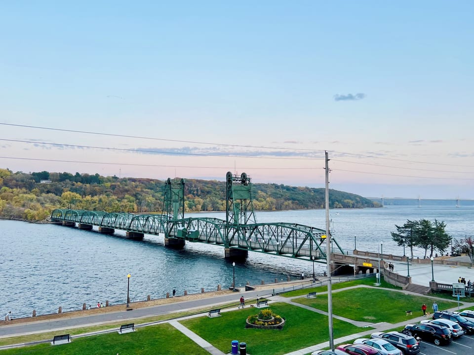 The Historic Stillwater Lift Bridge is pedestrian only for walkers and bikers.