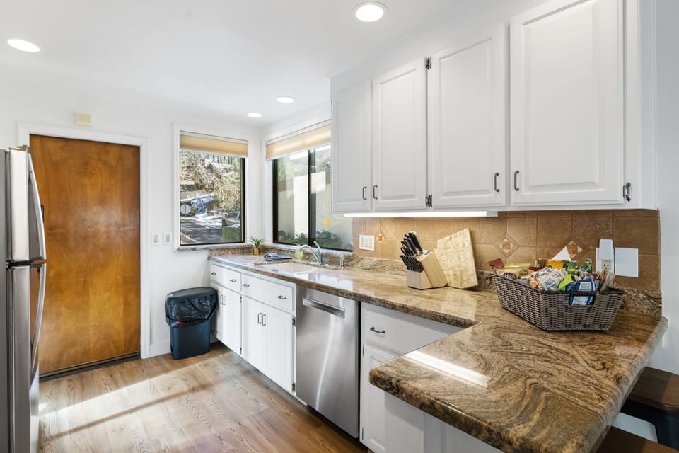 A fully equipped kitchen with modern appliances, ample counter space, and all the essentials, making it easy and enjoyable to prepare delicious meals.
