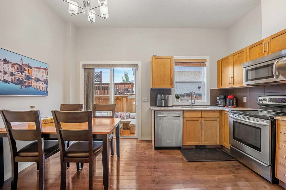 kitchen and dining