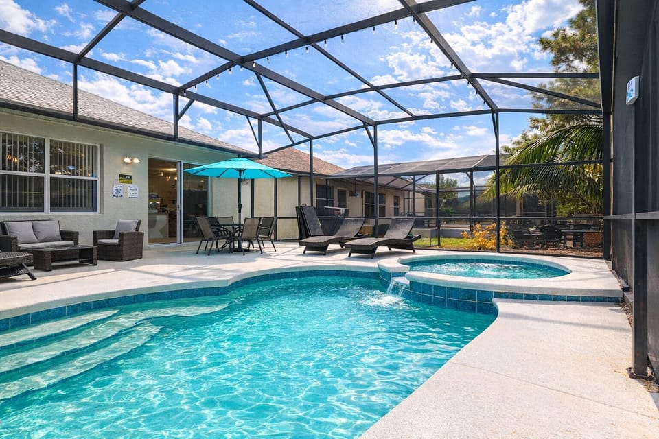 A peaceful retreat with plenty of space to splash, play, or simply float the stress away.