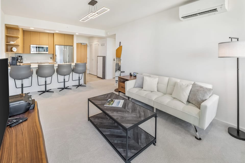 Comfortable living space with a cozy sofa, perfect for relaxing after a day of exploring.