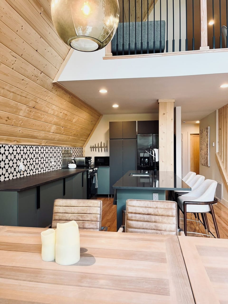 Kitchen and dining area
