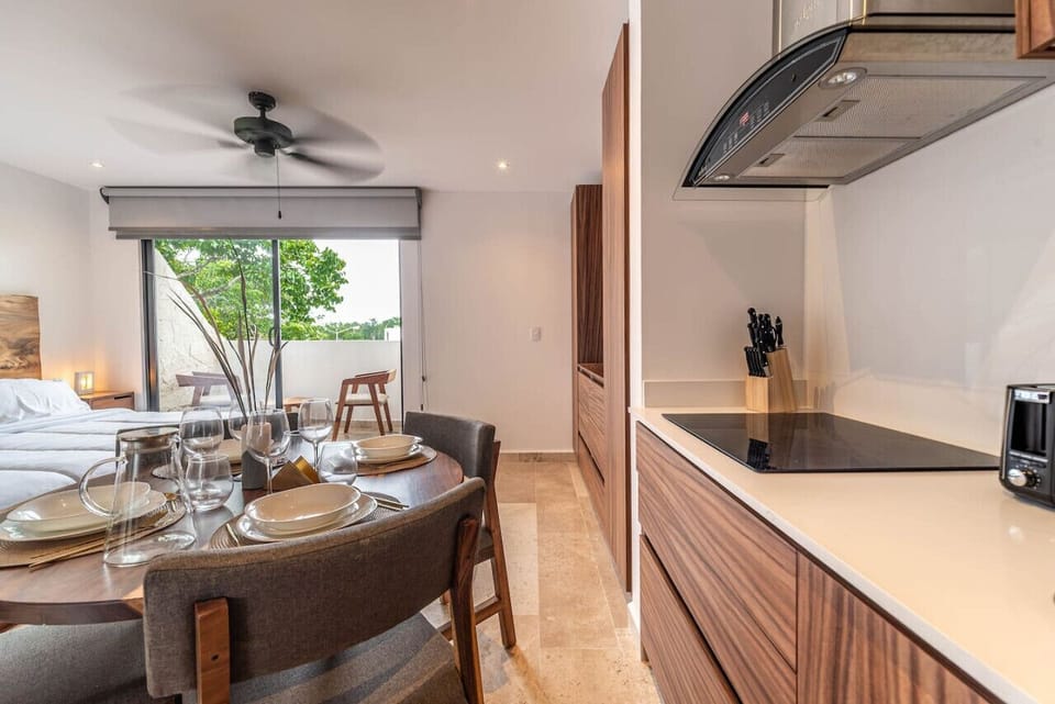 Savor your meals with a view of the fully equipped kitchen, perfect for dining and entertaining
