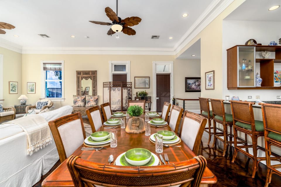The elegant dining area.