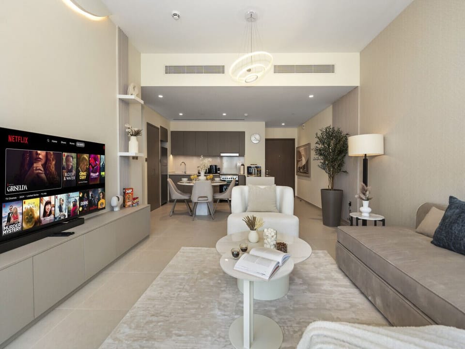 Spacious living area with natural light