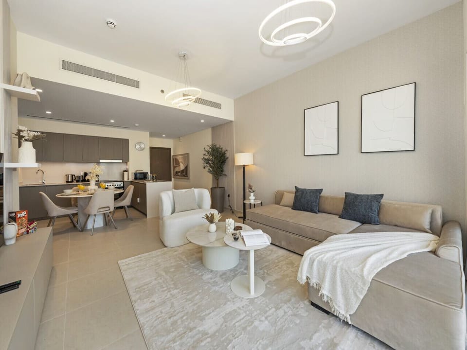 Spacious living area with natural light