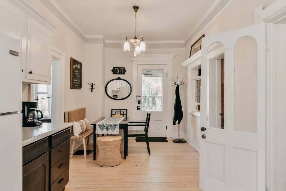 The East Kitchen Features an Exciting Breakfast Nook for Quick Snacks or Planning Your Next Day in SoHa