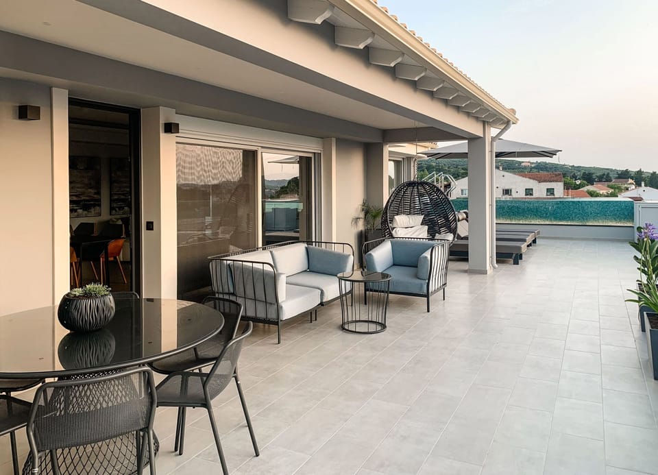 The rooftop terrace, carefully designed with your comfort in mind