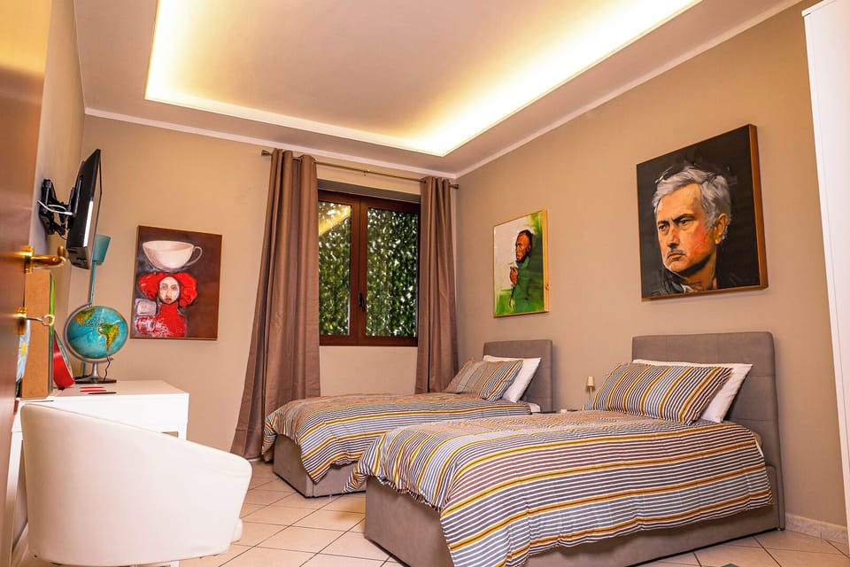 Double room 24 sqm with 2 single beds, orthopedic mattresses, blackout curtains.