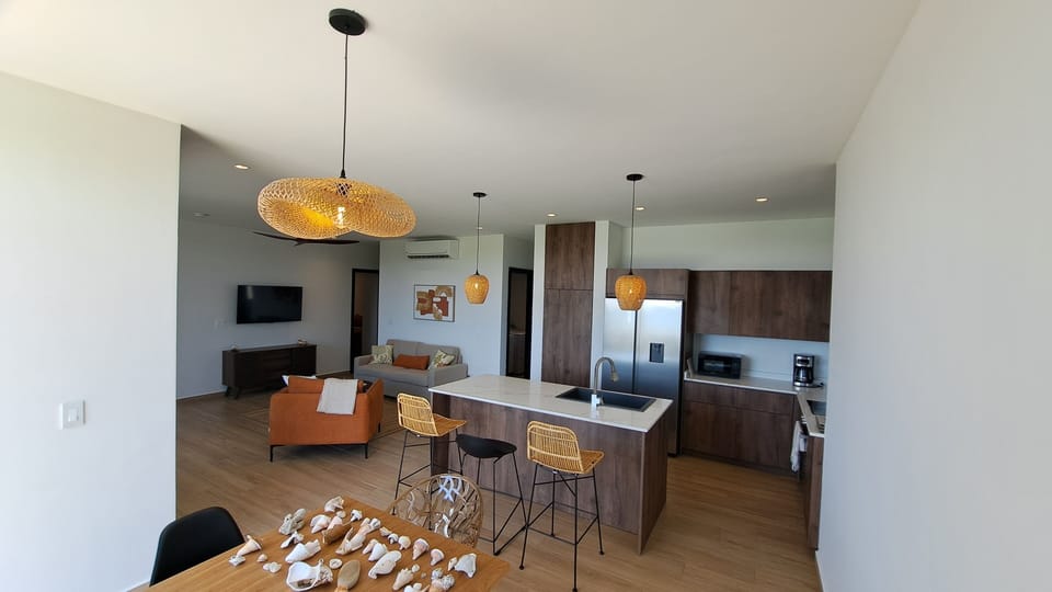 Kitchen and living room