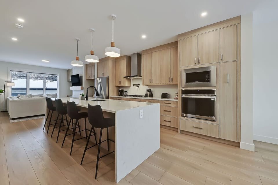Seamlessly connected to the living area, perfect for entertaining