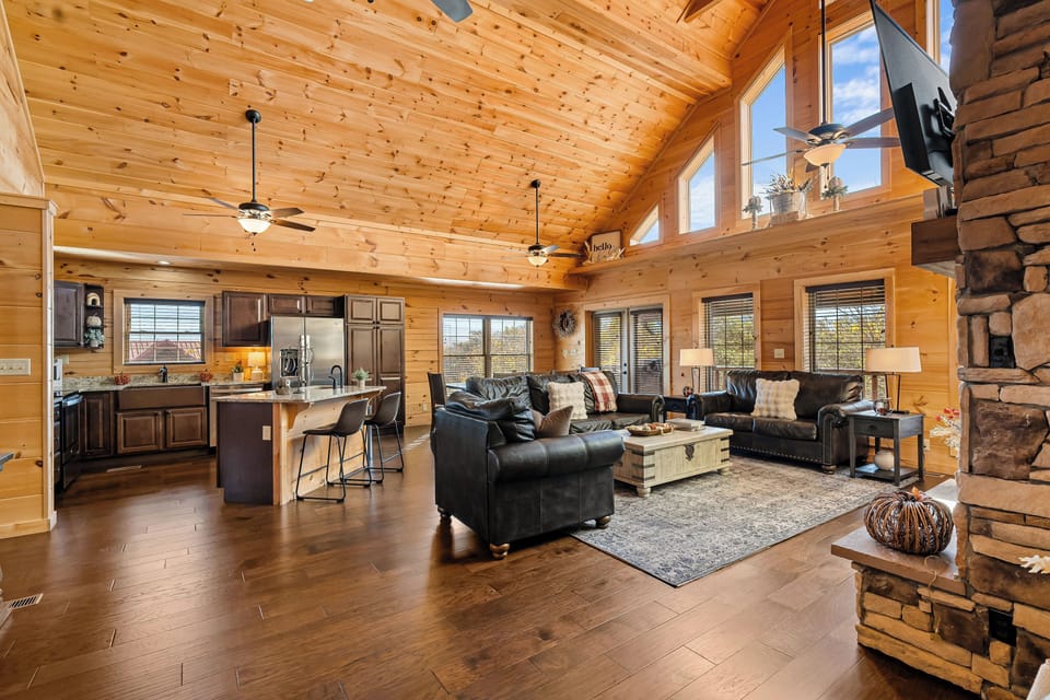 Open living space to keep everyone together. 