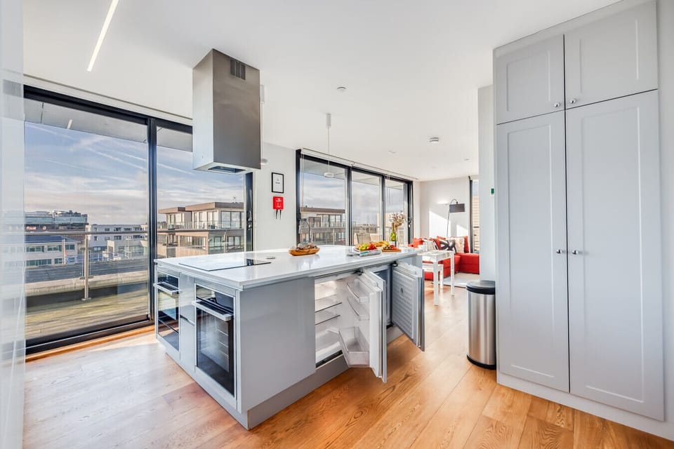 The kitchen is fully equipped with all the essentials needed to prepare and enjoy a home-cooked meal