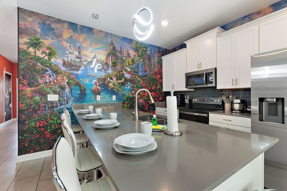 Fully equipped and modern kitchen area