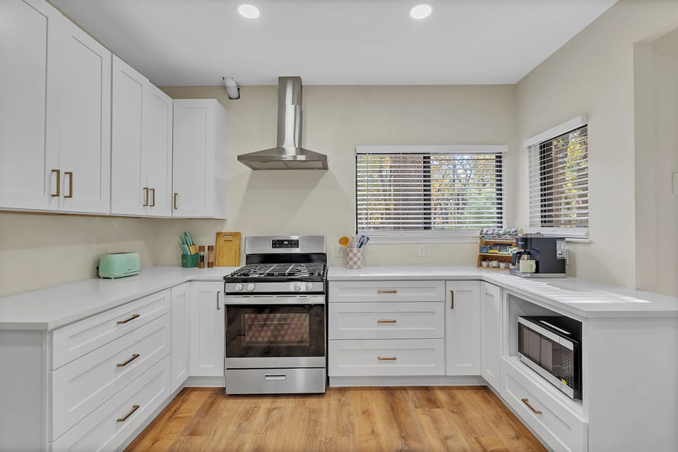 Range hood in the kitchen