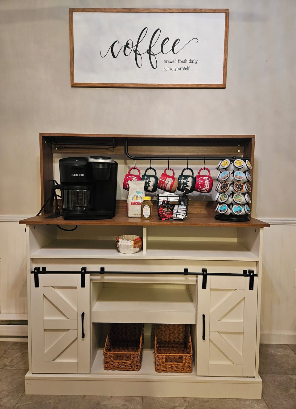 Coffee Bar - Brew your own cup or a full pot of coffee. Starter coffee provided
