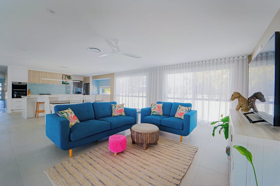 Downstairs Living area with 50inch smart TV