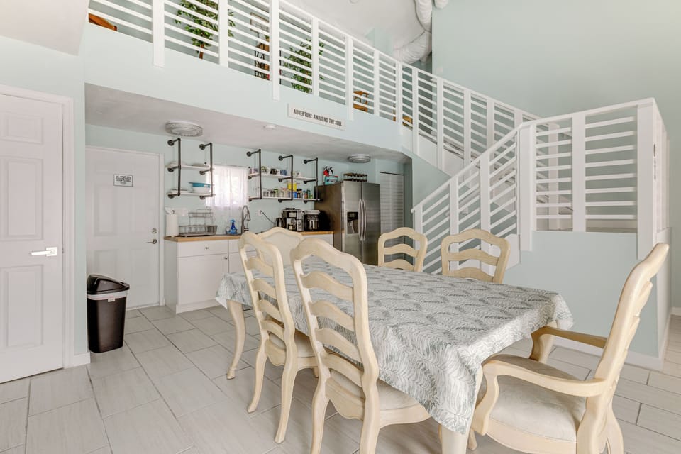 Dining Area | 1st Floor | Dishware & Flatware Provided | 2-Story Apt
