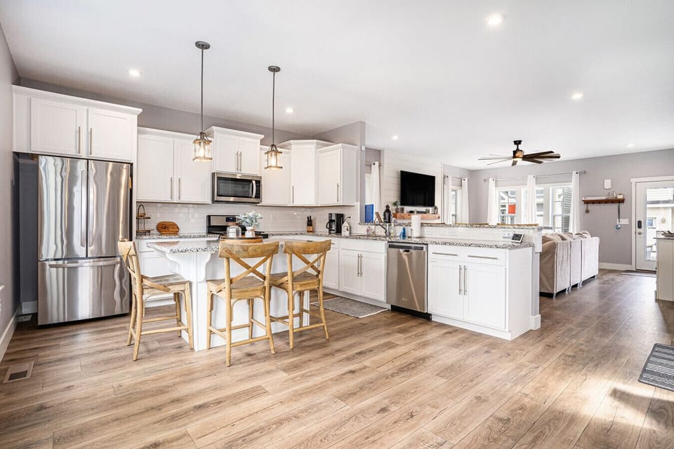 Kitchen - Double Door Fridge, Dishwasher, Stove