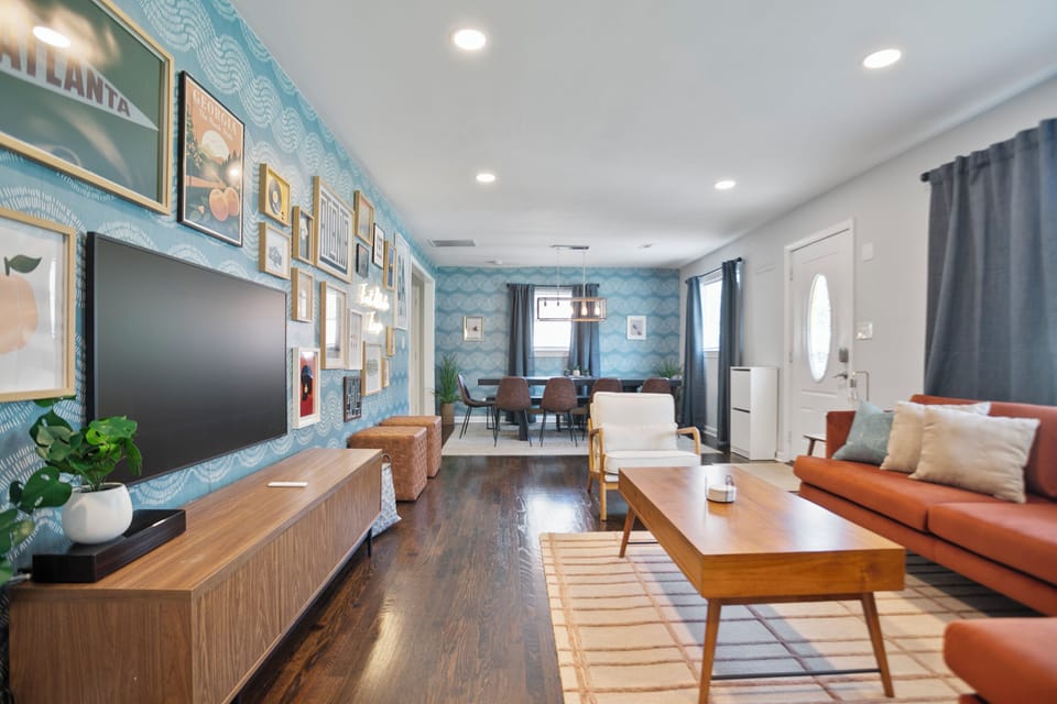 Open concept living room & dining