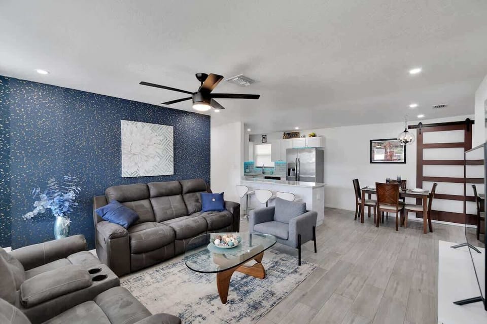 Your home away from home—complete with comfy seating and a 50-inch reason to chill. ️ #RelaxInStyle #MovieNightVibes #ComfortFirst