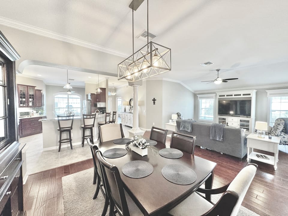 Open Concept: Dining/Kitchen/Living Room