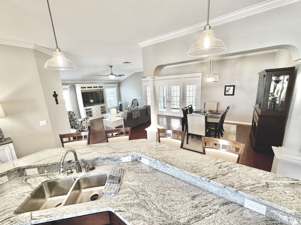 Open Concept: Dining/Kitchen/Living Room