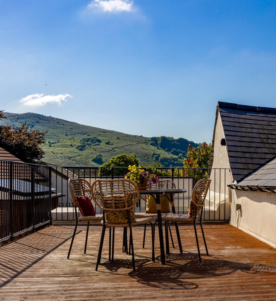 Peaceful private terrace with countryside views
