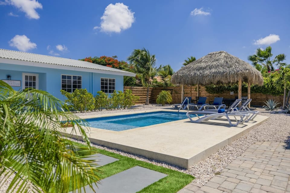 Start your day with a swim and end it with sunset cocktails by the private pool.