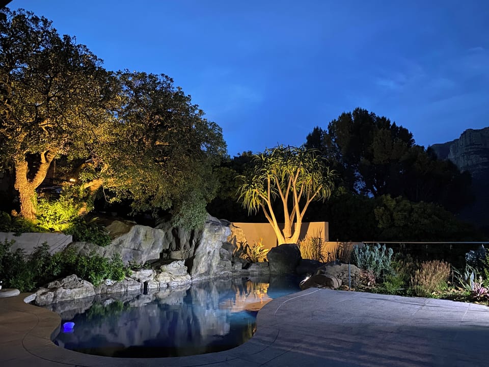 The pool at night
