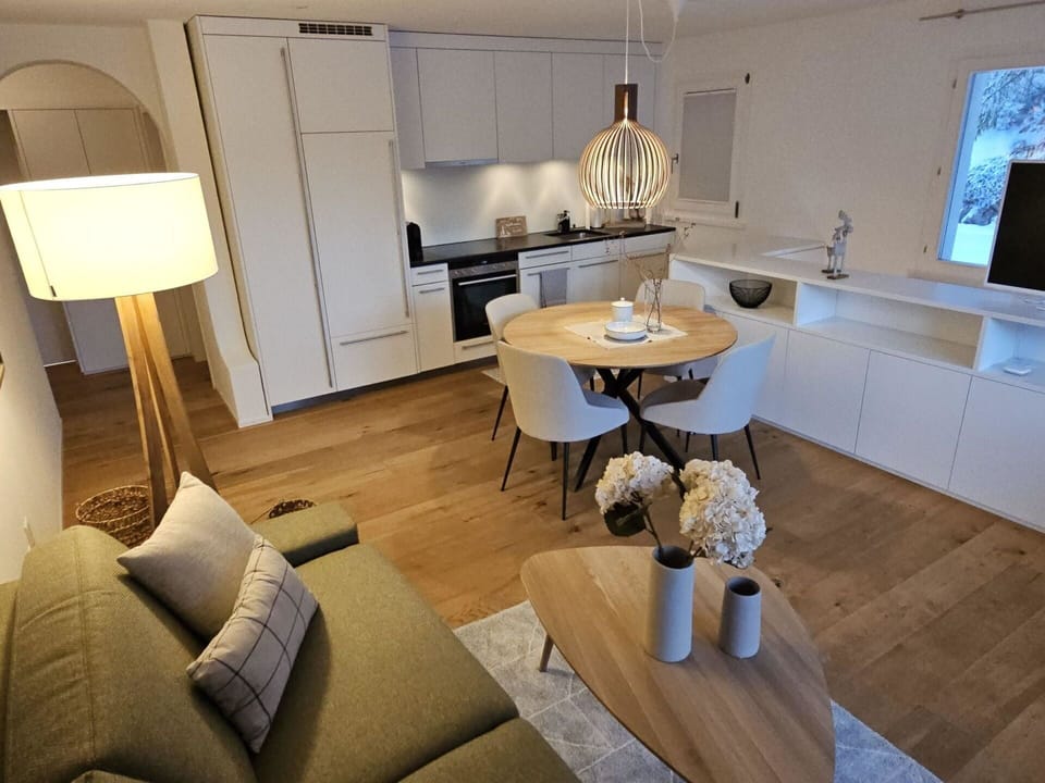 Furniture, Interior Design, Flooring, Floor, Wood, Table, Room, Chair, Ceiling, Wood Flooring